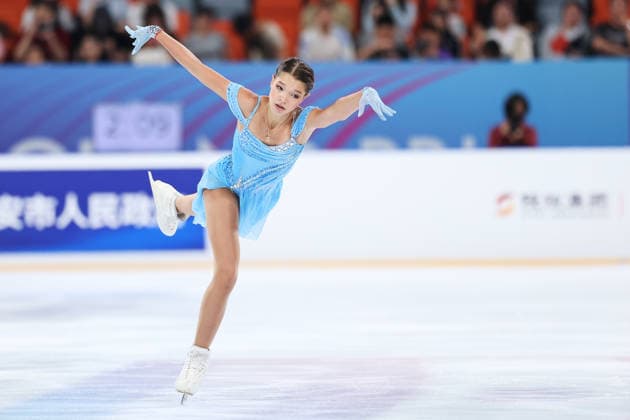XI AN, CHINA - AUGUST 20: Zlata Saprina competes in the women s short program during the 2026 ISU Junior Grand Prix of Figure skating, Eiskunstlauf Xi an on August 20, 2026 in Xi an, Shaanxi Province of China.  Copyright: xVCGx 111661044611