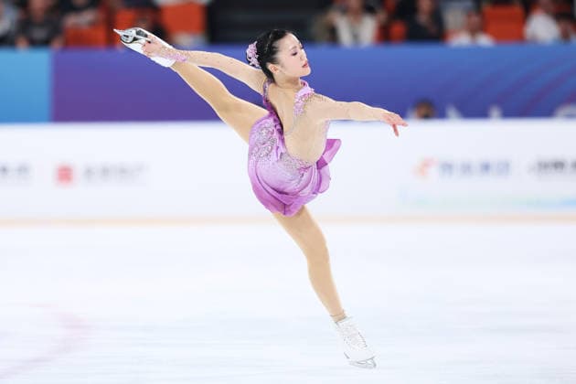 XI AN, CHINA - AUGUST 20: Violet Zhiyan EE performs during the women s short program at the ISU Junior Grand Prix of Figure skating, Eiskunstlauf Xi an 2026 on August 20, 2026 in Xi an, Shaanxi Province of China. The event is part of the 2026 ISU Junior Grand Prix series.  Copyright: xVCGx 111661046471