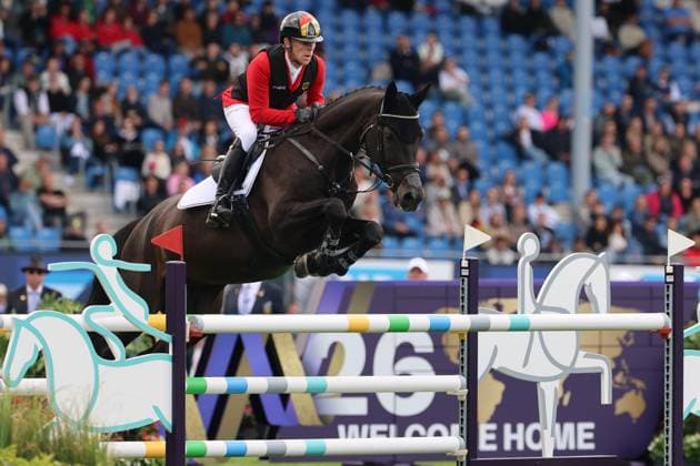 Marcus Ehning (GER, Deutschland) mit Pferd Coolio 42 , Springen, FEI Jumping World Championship, WM, Weltmeisterschaft , FEI Jumping World Championship Second Competition Ð Team Final & Second Individual Qualifier, Mercedes-Benz Prize, Mercedes-Benz Prize, Einzel und Teamwertung, Jumping , AACHEN - FEI World Championships 2026, Weltfest des Pferdesports, Reitsport Weltmeisterschaft 2026, Aachen 2026, Welcome Home 2026, Aachener Soers, 11. bis 23. August 2026, Reitsport, 20.08.2026, Aachen Aachener Soers Deutschland *** Marcus Ehning (GER), Germany, riding Coolio 42, Show Jumping, FEI Jumping World Championship, FEI Jumping World Championship Second Competition – Team Final, Second Individual Qualifier, Mercedes-Benz Prize, Mercedes-Benz Prize, Individual and Team Standings, Jumping, AACHEN FEI World Championships 2026, World Festival of Equestrian Sports, 2026 Equestrian World Championships, Aachen 2026, Welcome Home 2026, Aachen Soers, August 11–23, 2026, Equestrian Sports, August 20, 2026, Aachen Soers, Germany
