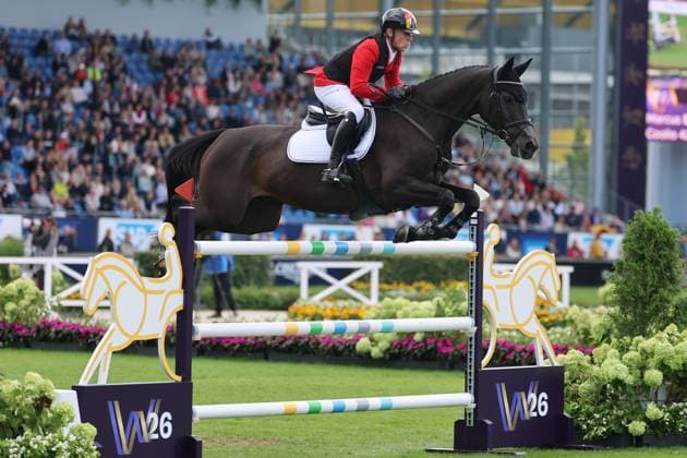Marcus Ehning (GER, Deutschland) mit Pferd Coolio 42 , Springen, FEI Jumping World Championship, WM, Weltmeisterschaft , FEI Jumping World Championship Second Competition Ð Team Final & Second Individual Qualifier, Mercedes-Benz Prize, Mercedes-Benz Prize, Einzel und Teamwertung, Jumping , AACHEN - FEI World Championships 2026, Weltfest des Pferdesports, Reitsport Weltmeisterschaft 2026, Aachen 2026, Welcome Home 2026, Aachener Soers, 11. bis 23. August 2026, Reitsport, 20.08.2026, Aachen Aachener Soers Deutschland *** Marcus Ehning (GER), Germany, riding Coolio 42, Show Jumping, FEI Jumping World Championship, FEI Jumping World Championship Second Competition – Team Final, Second Individual Qualifier, Mercedes-Benz Prize, Mercedes-Benz Prize, Individual and Team Standings, Jumping, AACHEN FEI World Championships 2026, World Festival of Equestrian Sports, 2026 Equestrian World Championships, Aachen 2026, Welcome Home 2026, Aachen Soers, August 11–23, 2026, Equestrian Sports, August 20, 2026, Aachen Soers, Germany