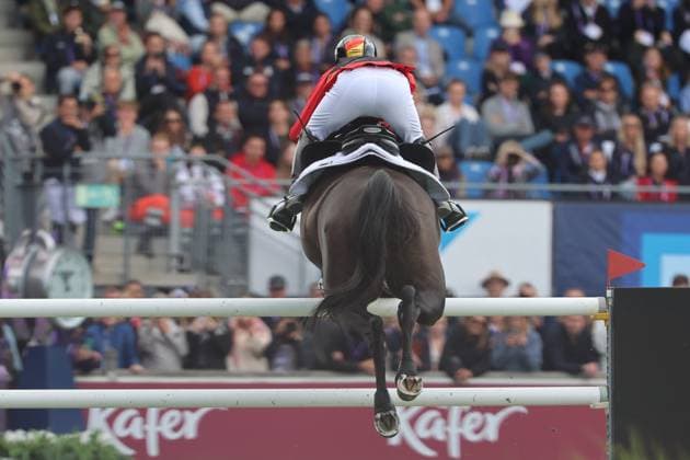 Marcus Ehning (GER, Deutschland) mit Pferd Coolio 42 , Springen, FEI Jumping World Championship, WM, Weltmeisterschaft , FEI Jumping World Championship Second Competition Ð Team Final & Second Individual Qualifier, Mercedes-Benz Prize, Mercedes-Benz Prize, Einzel und Teamwertung, Jumping , AACHEN - FEI World Championships 2026, Weltfest des Pferdesports, Reitsport Weltmeisterschaft 2026, Aachen 2026, Welcome Home 2026, Aachener Soers, 11. bis 23. August 2026, Reitsport, 20.08.2026, Aachen Aachener Soers Deutschland *** Marcus Ehning (GER), Germany, riding Coolio 42, Show Jumping, FEI Jumping World Championship, FEI Jumping World Championship Second Competition—Team Final Second Individual Qualifier, Mercedes-Benz Prize, Mercedes-Benz Prize, Individual and Team Standings, Jumping, AACHEN FEI World Championships 2026, World Festival of Equestrian Sports, 2026 Equestrian World Championships, Aachen 2026, Welcome Home 2026, Aachen Soers, August 11–23, 2026, Equestrian Sports, August 20, 2026, Aachen Soers, Germany