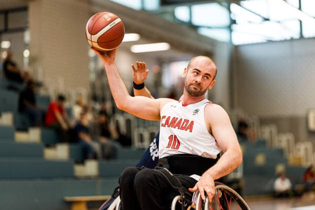 COLOGNE, GERMANY - AUGUST 20: Lee Melymick (Canada, 10) controls the ball during a mens Nations Cup Cologne match between Canada vs. Great Britain at Sporthalle am Bergischen Ring on August 20, 2026 in Cologne, Germany. North Rhine Westphalia Germany Copyright: xSteffiexWunderlx
