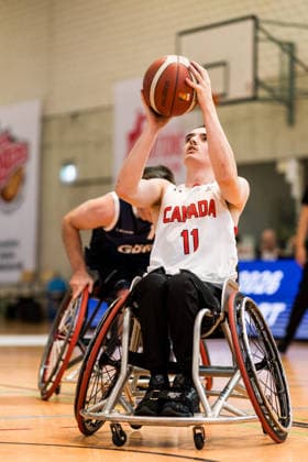 COLOGNE, GERMANY - AUGUST 20: Ibrahim Odza (Canada, 11) controls the ball during a mens Nations Cup Cologne match between Canada vs. Great Britain at Sporthalle am Bergischen Ring on August 20, 2026 in Cologne, Germany. North Rhine Westphalia Germany Copyright: xSteffiexWunderlx