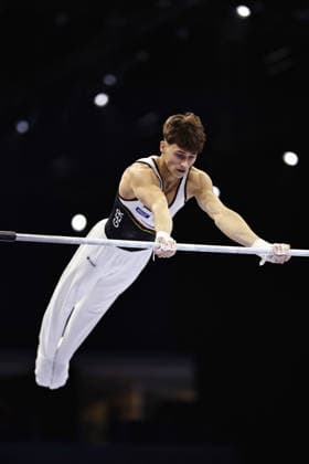 Radomyr Stelmakh, GER, during seniors qualification at 2026 Europeans in Zagreb; 19 08 2026; *** Radomyr Stelmakh, GER, during the senior qualifying round at the 2026 European Championships in Zagreb on August 19, 2026 