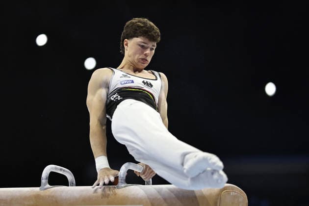 Radomyr Stelmakh, GER, during seniors qualification at 2026 Europeans in Zagreb; 19 08 2026; *** Radomyr Stelmakh, GER, during the senior qualifying round at the 2026 European Championships in Zagreb on August 19, 2026 