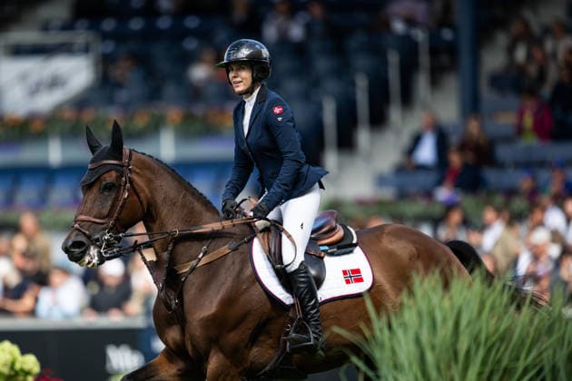 260820 Marit Haarr Skollerud of Norway with horse Nelson van t Roosakker compete in the team and individual jumping qualifier round two during day 10 of the 2026 FEI World Championshipson August 20, 2026 in Aachen. Photo: Emma Wallskog BILDBYRAN kod EW EW0692 ridsport equestrian rid-vm 2026 2026 fei world championships bbeng ridsport-vm hoppning jumping norge *** August 20, 2026: Marit Haarr Skollerud of Norway, riding Nelson van t Roosakker, competed in the second round of the team and individual show jumping qualifiers on Day 10 of the 2026 FEI World Championships on August 20, 2026 in Aachen. Photo by Emma Wallskog. BILDBYRAN code EW EW0692 equestrian sports 2026 World Championships 2026 FEI World Championships BBENG equestrian sports World Championships show jumping Norway  Copyright: EMMAxWALLSKOG BB260820EW035