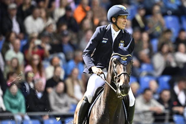 AACHEN, TYSKLAND 20260820 Sveriges Henrik von Ackermann med hästen Minute Man vid torsdagens hoppning, lagfinal, under ryttar-VM i Aachen. *** Bilden ingar i SPORTPAKET. För övriga BETALBILD ** AACHEN TYSKLAND x10050x *** AACHEN, GERMANY 20260820 Sweden’s Henrik von Ackermann with his horse Minute Man during Thursday’s show jumping team final at the World Equestrian Games in Aachen *** This image is part of the SPORTS PACKAGE. For other images, see PAID CONTENT ** AACHEN, GERMANY x10050x  Copyright: xPontusxLundahl TTx RYTTAR-VM 2026