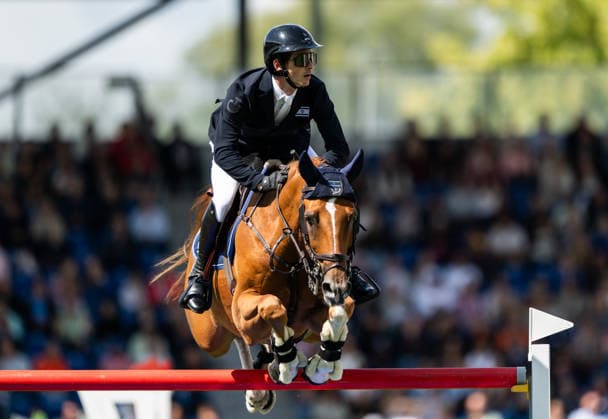 260820 Mark Bluman of Israel with horse Landon de Nyze compete in the team and individual jumping qualifier round two during day 10 of the 2026 FEI World Championshipson August 20, 2026 in Aachen. Photo: Emma Wallskog BILDBYRAN kod EW EW0692 ridsport equestrian rid-vm 2026 2026 fei world championships bbeng ridsport-vm hoppning jumping *** August 20, 2026: Mark Bluman of Israel, riding Landon de Nyze, competes in the second round of the team and individual show jumping qualifiers on Day 10 of the 2026 FEI World Championships in Aachen. 2026 in Aachen. Photo by Emma Wallskog. BILDBYRAN code EW EW0692. equestrian sports, 2026 World Championships, 2026 FEI World Championships, BBENG, equestrian sports, World Championships, show jumping  Copyright: EMMAxWALLSKOG BB260820EW050