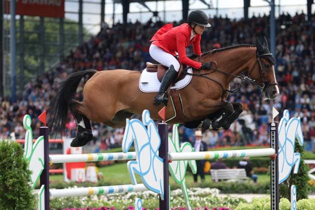 Sophie Hinners (GER, Deutschland, Germany) mit Pferd Iron Dames Singclair erneut Fehlerfrei, Team Deutschland in der Führung , Springen, FEI Jumping World Championship, WM, Weltmeisterschaft , FEI Jumping World Championship Second Competition Ð Team Final & Second Individual Qualifier, Mercedes-Benz Prize, Mercedes-Benz Prize, Einzel und Teamwertung, Jumping , AACHEN - FEI World Championships 2026, Weltfest des Pferdesports, Reitsport Weltmeisterschaft 2026, Aachen 2026, Welcome Home 2026, Aachener Soers, 11. bis 23. August 2026, Reitsport, 20.08.2026, Aachen Aachener Soers Deutschland *** Sophie Hinners (GER, Germany) rode Iron Dames Singclair to another clear round; Team Germany is in the lead, Show Jumping, FEI Jumping World Championship, FEI Jumping World Championship Second Competition – Team Final Second Individual Qualifier, Mercedes-Benz Prize, Mercedes-Benz Prize, Individual and Team Standings, Jumping, AACHEN FEI World Championships 2026, World Equestrian Festival, 2026 World Equestrian Games, Aachen 2026, Welcome Home 2026, Aachen Soers, August 11–23, 2026, Equestrian Sports, August 20, 2026, Aachen Soers, Germany