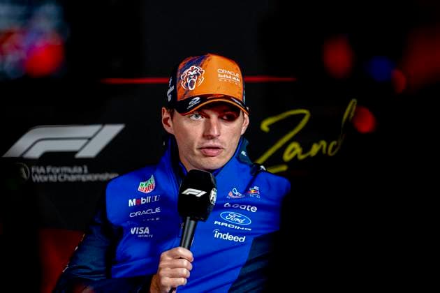 ZANDVOORT - Formule 1 rijder Max Verstappen of Oracle Red Bull Racing tijdens de persconferentie tijdens de Formule 1 Zandvoort op het Circuit Zandvoort op 20 augustus 2026 in Zandvoort, Nederland. - *** ZANDVOORT Formula 1 driver Max Verstappen of Oracle Red Bull Racing during the press conference at the Formula 1 Zandvoort race at the Circuit Zandvoort on August 20, 2026, in Zandvoort, the Netherlands