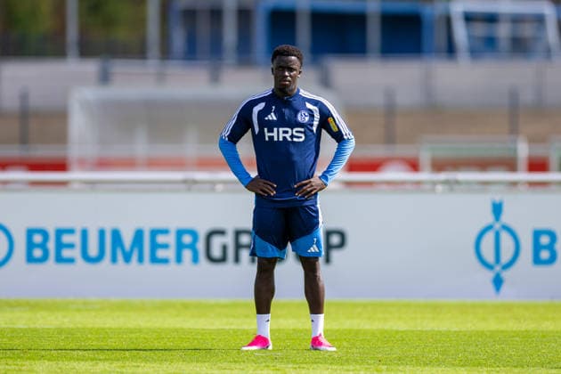 20.08.2026, Fussball, Training des FC Schalke 04. Christian Gomis (FC Schalke 04). Gelsenkirchen Trainingsgelände FC Schalke 04 NRW Deutschland xRHR-FOTO YYx Copyright: RHR-FOTOx RHR-FOTO YY