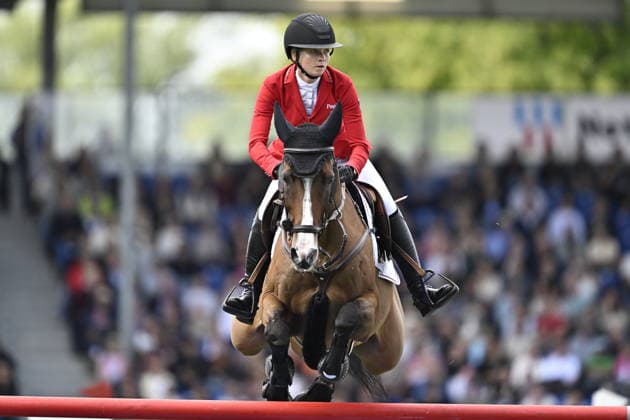 AACHEN, TYSKLAND 20260820 Sophie Hinners, Tyskland, pa hästen Iron Dames Singclair, vid torsdagens hoppning, lagfinal, under ryttar-VM i Aachen. *** Bilden ingar i SPORTPAKET. För övriga BETALBILD ** AACHEN TYSKLAND x10050x *** AACHEN, GERMANY 20260820 Sophie Hinners of Germany, riding Iron Dames Singclair, during Thursday’s show jumping team final at the World Equestrian Championships in Aachen *** This image is part of the SPORTS PACKAGE. For other images, see PAID CONTENT ** AACHEN, GERMANY x10050x  Copyright: xPontusxLundahl TTx RYTTAR-VM 2026