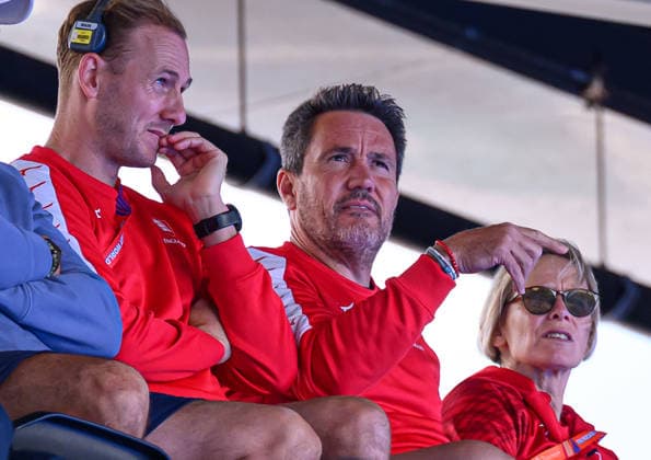 Hockey World Cup Day Six England Head Coach Zak Jones (right) watches potential next phase opponents Argentina and New Zealand in the 2026 FIH Hockey World Cup at Wagener Stadium, Amstelveen 20 08 2026 UK Newspapers OUT Copyright: xGraemexWilcocksonx FIL-23805-0004