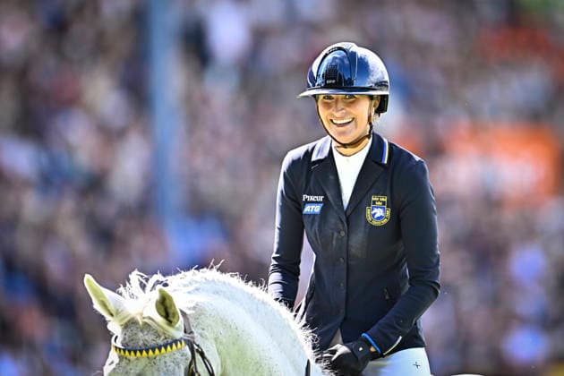 AACHEN, GERMANY 20260820 Wilma McMahon on the horse Cicci BJN at Thursday s show jumping, team final, during the Equestrian World Championships in Aachen. *** The image is included in the SPORTS PACKAGE. For others PAID IMAGE ** AACHEN GERMANY x10050x *** AACHEN, GERMANY 20260820 Wilma McMahon riding Cicci BJN at Thursday s show jumping team final during the Equestrian World Championships in Aachen *** The image is included in the SPORTS PACKAGE. For other images, see PAID IMAGE ** AACHEN, GERMANY x10050x  Copyright: xPontusxLundahl TTx EQUESTRIAN WORLD CHAMPIONSHIP 2026