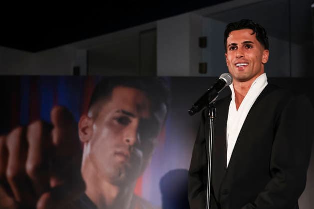 August 20, 2026, Barcelona, Barcelona, SPAIN: Joao Cancelo at his presentation after signing his new contract as a new FC Barcelona, Barca player at the Commercial Office on 20 August 2026 in Barcelona, Spain. Barcelona SPAIN - ZUMAa181 20260820_zaa_a181_041 Copyright: xJavierxBorregox