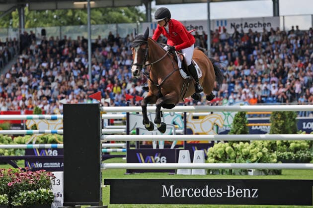 Sophie Hinners (GER, Germany, Deutschland) mit Pferd Iron Dames Singclair, FEI Jumping World Championship, WM, Weltmeisterschaft Second Competition Team Final & Second Individual Qualifier, Mercedes-Benz Prize , Springen, FEI Jumping World Championship , Turkish Airlines-Prize, Einzel und Teamwertung, Jumping , AACHEN - FEI World Championships 2026, Weltfest des Pferdesports, Reitsport Weltmeisterschaft 2026, Aachen 2026, Welcome Home 2026, Aachener Soers, 11. bis 23. August 2026, Reitsport, 20.08.2026, Aachen Aachener Soers Deutschland *** Sophie Hinners GER, Germany, riding Iron Dames Singclair, FEI Jumping World Championship Second Competition Team Final Second Individual Qualifier, Mercedes-Benz Prize, Show Jumping, FEI Jumping World Championship, Turkish Airlines Prize, Individual and Team Standings, Show Jumping, AACHEN FEI World Championships 2026, World Equestrian Festival, 2026 World Equestrian Championships, Aachen 2026, Welcome Home 2026, Aachen Soers, August 11–23, 2026, Equestrian Sports, August 20, 2026, Aachen Soers, Germany