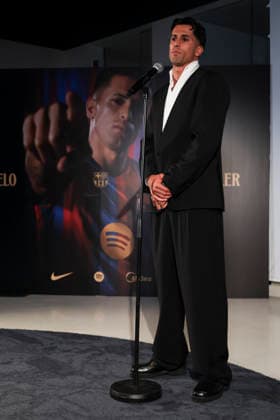 August 20, 2026, Barcelona, Barcelona, SPAIN: Joao Cancelo at his presentation after signing his new contract as a new FC Barcelona, Barca player at the Commercial Office on 20 August 2026 in Barcelona, Spain. Barcelona SPAIN - ZUMAa181 20260820_zaa_a181_046 Copyright: xJavierxBorregox