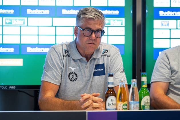 20.08.2026, xovx, Handball Opel Handball Bundesliga, HSG Wetzlar - Pressekonferenz zum Saisonauftakt 2026 2027 Trainer Runar Sigtryggsson (HSG Wetzlar) Wetzlar Buderus-Arena Hessen Deutschland (DE) *** August 20, 2026, xovx, Opel Handball Bundesliga, HSG Wetzlar press conference for the start of the 2026–2027 season, Coach Runar Sigtryggsson, HSG Wetzlar, Wetzlar, Buderus Arena, Hesse, Germany, DE