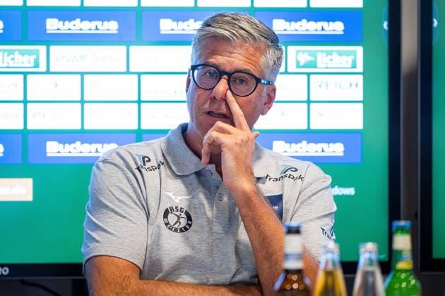 20.08.2026, xovx, Handball Opel Handball Bundesliga, HSG Wetzlar - Pressekonferenz zum Saisonauftakt 2026 2027 Trainer Runar Sigtryggsson (HSG Wetzlar) Wetzlar Buderus-Arena Hessen Deutschland (DE) *** August 20, 2026, xovx, Opel Handball Bundesliga, HSG Wetzlar Press Conference for the Start of the 2026–2027 Season, Coach Runar Sigtryggsson, HSG Wetzlar, Wetzlar, Buderus Arena, Hesse, Germany, DE