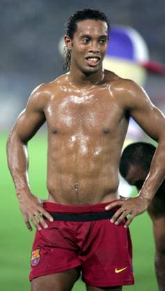 Fotboll: Ronaldinho, Barcelona. *** Soccer: Ronaldinho, Barcelona 