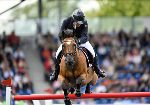 AACHEN, GERMANY 20260820 Geir Gulliksen, Norway, on the horse Iceland V G river at Thursday s show jumping, team final, during the Equestrian World Championships in Aachen. *** The image is included in the SPORTS PACKAGE. For others PAID IMAGE ** AACHEN GERMANY x10050x *** AACHEN, GERMANY 20260820 Geir Gulliksen of Norway, riding Iceland V G River, during Thursday’s show jumping team final at the World Equestrian Games in Aachen *** The image is included in the SPORTS PACKAGE. For other uses, PAID IMAGE ** AACHEN, GERMANY x10050x  Copyright: xPontusxLundahl TTx EQUESTRIAN WORLD CHAMPIONSHIP 2026