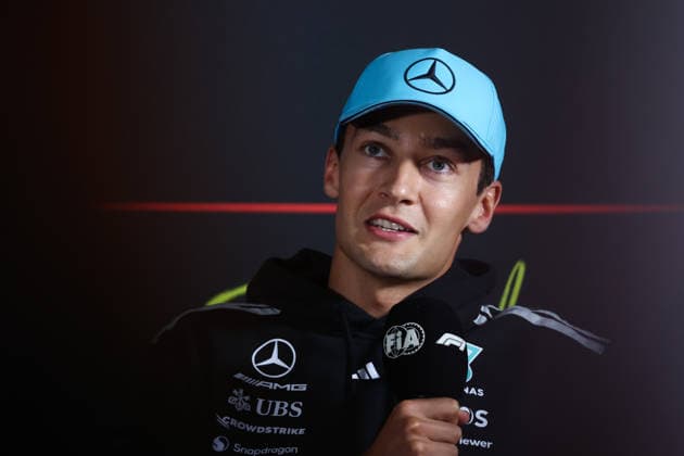 F1 Grand Prix Of The Netherlands 2026 Previews George Russell of Mercedes during the press conference, PK, Pressekonferenz ahead of the Formula 1 Grand Prix of The Netherlands at Circuit Zandvoort in Zandvoort, Netherlands on August 29, 2025. Zandvoort Netherlands  Copyright: xJakubxPorzyckix originalFilename:porzycki-f1grandp260820_npGJ3.jpg