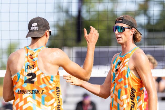 August 20, 2026, Montreal, Quebec, Canada: JACOB HOLTING NILSSON and ELMER ANDERSSON from Swedenin match against Steven Abrams and Cameron Chadwick from Canada at Beach Pro Tour at Parc Jean-Drapeau in Montreal, Quebec, Canada on 2026-08-20 Montreal Canada - ZUMAl189 20260820_zsp_l189_010 Copyright: xYannickxLegarex