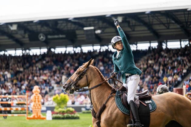 260820 Abdullah Alsharbatly of Saudi Arabia with horse Diriyah compete in the team and individual jumping qualifier round two during day 10 of the 2026 FEI World Championshipson August 20, 2026 in Aachen. Photo: Emma Wallskog BILDBYRAN kod EW EW0692 ridsport equestrian rid-vm 2026 2026 fei world championships bbeng ridsport-vm hoppning jumping *** August 20, 2026—Abdullah Alsharbatly of Saudi Arabia, riding Diriyah, competed in the second round of the team and individual show jumping qualifiers on Day 10 of the 2026 FEI World Championships in Aachen. Photo by Emma Wallskog, BILDBYRAN, code EW EW0692, equestrian sports, 2026 FEI World Championships, BBENG 2026 in Aachen. Photo by Emma Wallskog. BILDBYRAN code EW EW0692 equestrian sports 2026 World Championships 2026 FEI World Championships BBENG equestrian sports World Championships show jumping  Copyright: EMMAxWALLSKOG BB260820EW088