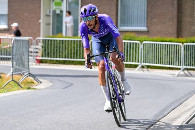 Belgian Dries De Bondt of Team Jayco-AIUIa is pictured in action during stage two of the Renewi Tour multi-stage cycling race, from Blankenberge to Ardooie (191,3 km) on Thursday 20 August 2026. The five-day race takes place from 19 to 23 08. DAVIDxPINTENS  x183835428x