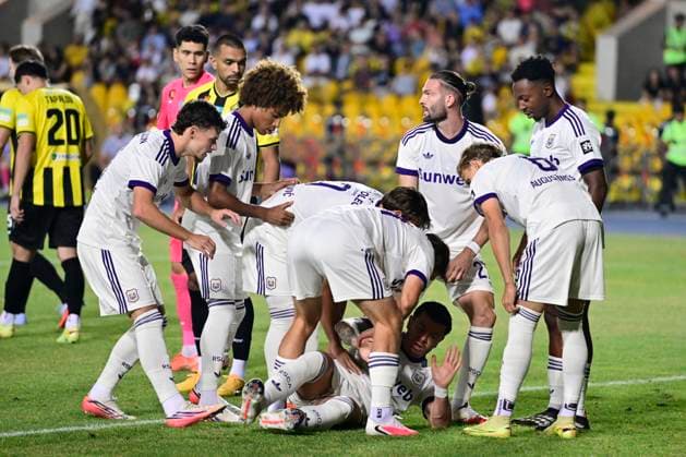 Kairat Almaty v RSC Anderlecht - UEFA Europa League ALMATY, KAZACHSTAN - AUGUST 20 : during the UEFA Europa League 2026 27 play-off round first leg between Kairat Almaty and RSC Anderlecht on August 20, 2026 in Almaty, Kazachstan, 20 08 2026 Almaty Kazachstan  Copyright: xJanxDexMeuleneirx