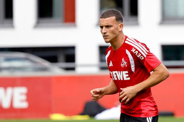 Fußballspieler Said El Mala (Mittelfeld) beim öffentlichen Training des 1. FC Köln am Geißbockheim. Köln, 20.08.2026 (DFL DFB REGULATIONS PROHIBIT ANY USE OF PHOTOGRAPHS as IMAGE SEQUENCES and or QUASI-VIDEO) NRW Deutschland *** Soccer player Said El Mala, midfielder, during a public training session of 1. FC Köln at Geißbockheim in Cologne, August 20, 2026. DFL and DFB regulations prohibit any use of photographs as image sequences and or quasi-video. NRW, Germany Copyright: xChristophxHardtx
