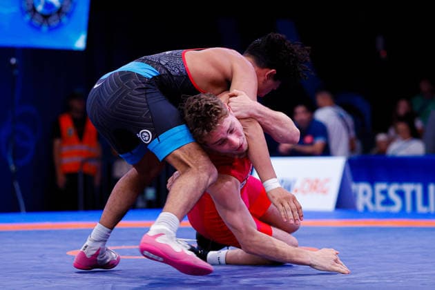 U20 World Championships 61kg FS - Moses Isaiah Mendoza Garza (MEX) df. Eliah Aaron Lucyga (GER) *** U20 World Championships, 61 kg Freestyle: Moses Isaiah Mendoza Garza (MEX) def. Eliah Aaron Lucyga (GER) Copyright: xKostadinxAndonovx