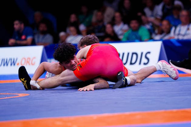 U20 World Championships 61kg FS - Moses Isaiah Mendoza Garza (MEX) df. Eliah Aaron Lucyga (GER) *** U20 World Championships, 61 kg Freestyle: Moses Isaiah Mendoza Garza (MEX) def. Eliah Aaron Lucyga (GER) Copyright: xKostadinxAndonovx