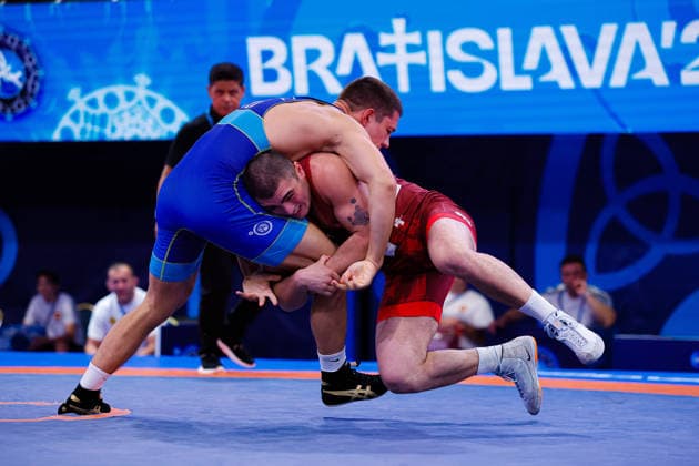 U20 World Championships 86kg FS - Dachi Papinashvili (GEO) df. Magor Lorincz (ROU) *** U20 World Championships, 86 kg Freestyle: Dachi Papinashvili (GEO) def. Magor Lorincz (ROU) Copyright: xKostadinxAndonovx