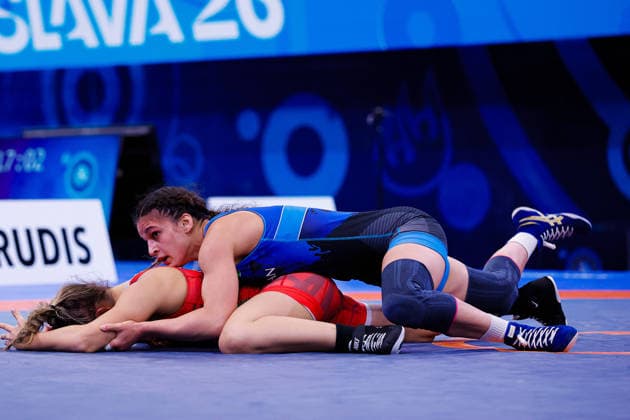 U20 World Championships 59kg WW - Ruzanna Mammadova (AZE) df. Eda Balazs (HUN) *** U20 World Championships, 59 kg Open Weight: Ruzanna Mammadova (AZE) defeated Eda Balazs (HUN) Copyright: xKostadinxAndonovx