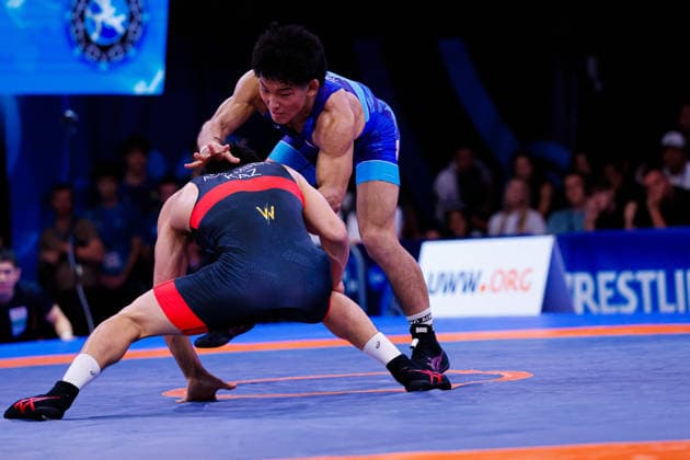 U20 World Championships 61kg FS - Bekassyl Assambek (KAZ) df. Itsuki Yonashiro (JPN) *** U20 World Championships, 61 kg Freestyle: Bekassyl Assambek (KAZ) def. Itsuki Yonashiro (JPN) Copyright: xKostadinxAndonovx