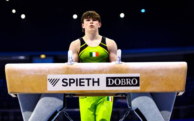 2026 Men s Artistic European Championships, Arena Zagreb, Croatia 19 8 2026 Men™s Pommel Horse Ireland™s Evan Kinsella Evan Kinsella 19 8 2026  Copyright: xNikolaxKrsticx 0NIK0072