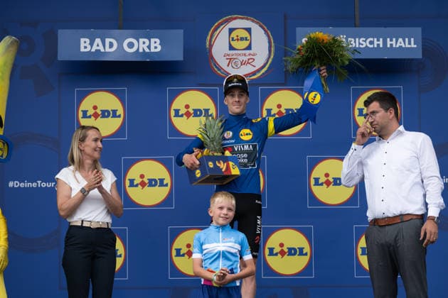 Lidl Deutschland Tour, Etappe 1, 20.08.2026 Louis BarrÃ (FRA, Team Visma Lease a Bike) Schwäbisch Hall Germany *** Lidl Germany Tour, Stage 1, August 20, 2026 Louis Barré FRA, Team Visma Lease a Bike Schwäbisch Hall, Germany Copyright: xCarlaxHilgerx