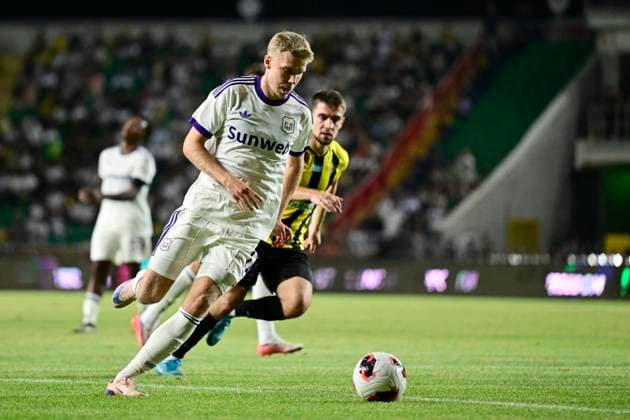Kairat Almaty v RSC Anderlecht - UEFA Europa League ALMATY, KAZACHSTAN - AUGUST 20 : Antman Oliver forward of RSC Anderlecht during the UEFA Europa League 2026 27 play-off round first leg between Kairat Almaty and RSC Anderlecht on August 20, 2026 in Almaty, Kazachstan, 20 08 2026 Almaty Kazachstan  Copyright: xJanxDexMeuleneirx
