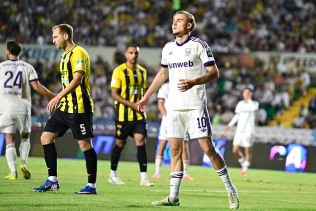 Kairat Almaty v RSC Anderlecht - UEFA Europa League ALMATY, KAZACHSTAN - AUGUST 20 : Winkler Marten of RSC Anderlecht during the UEFA Europa League 2026 27 play-off round first leg between Kairat Almaty and RSC Anderlecht on August 20, 2026 in Almaty, Kazachstan, 20 08 2026 Almaty Kazachstan  Copyright: xJanxDexMeuleneirx