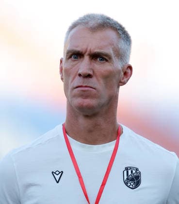 Crvena Zvezda v Viktoria Plzen, UEFA Europa League, play-offs, 1st leg Season 2026 2027 Belgrade, Serbia. 20th August, 2026. Viktoria s head coach Martin Hysky prior to the UEFA Europa League play-offs, 1st leg football match between Crvena Zvezda (Red Star) and Viktoria Plzen at the Rajko Mitic Stadium on August 20, 2026 in Belgrade, Serbia. Belgrade Serbia Copyright: xPedjaxMilosavljevicx x