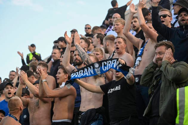 LKS 20260820 Supporters of FC Kobenhavn during the football UEFA Conference League match FC Inter of Turku vs. FC Kobenhavn of Copenhagen in Turku, Finland on Thursday, 20th August, 2026. - MARKKU ULANDER Turku Finland BGV_2OXFIEs  Copyright: xMarkkuxUlanderx BGV_2OXFIEs