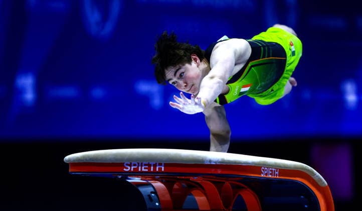 2026 Men s Artistic European Championships, Arena Zagreb, Zagreb, Croatia 20 8 2026 Men™s Vault Ireland™s Evan Kinsella Evan Kinsella 20 8 2026  Copyright: xx 0NIK0600