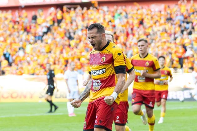 Bialystok 06.08.2026. Football UEFA Europa League match between Jagiellonia Bialystok and Iberia in Bialystok, Poland on August 20, 2026. --- UEFA Europa League mecz Jagiellonia Bialystok - Iberia w Bialymstoku, 20 sierpnia 2026. Persons Shown : Jesus Imaz Jeremy Agbonifo Fot. Przemyslaw Rutkowski Arena Akcji NEWSPIX.PL --- newspix.pl POLAND OUT! 