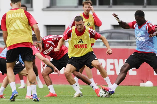 Training, 1. FC Köln,Mitte Said El Mala (1. FC Köln), 20.08.2026, Bild: *** Local Caption *** *** Sports Training, 1. FC Köln, Said El Mala (center), 1. FC Köln, August 20, 2026, Image *** Local Caption ***