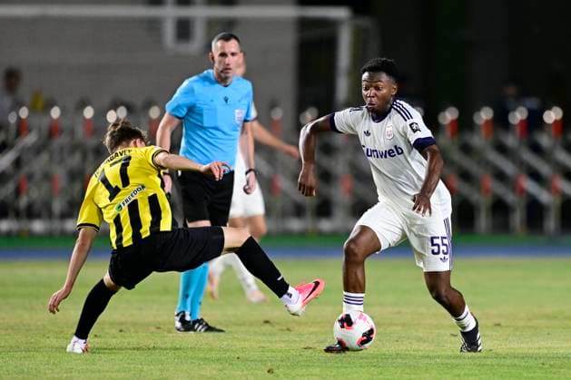 Kairat Almaty v RSC Anderlecht - UEFA Europa League ALMATY, KAZACHSTAN - AUGUST 20 : Kana Marco defender of RSC Anderlecht during the UEFA Europa League 2026 27 play-off round first leg between Kairat Almaty and RSC Anderlecht on August 20, 2026 in Almaty, Kazachstan, 20 08 2026 Almaty Kazachstan  Copyright: xJanxDexMeuleneirx