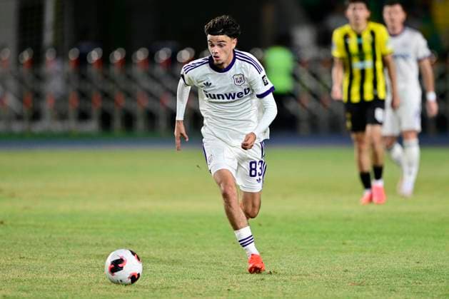 Kairat Almaty v RSC Anderlecht - UEFA Europa League ALMATY, KAZACHSTAN - AUGUST 20 : Degreef Tristan midfielder of RSC Anderlecht during the UEFA Europa League 2026 27 play-off round first leg between Kairat Almaty and RSC Anderlecht on August 20, 2026 in Almaty, Kazachstan, 20 08 2026 Almaty Kazachstan  Copyright: xJanxDexMeuleneirx