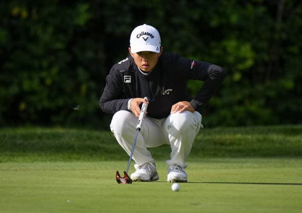 August 20, 2026, Edmonton, Ab, CANADA: Ruoning Yin, of China, lines up a putt before making birdie on the sixth hole during the first round at the CPKC Canadian Women s Open LPGA, Golf Damen golf tournament in Edmonton on Thursday, August 20, 2026. Canada News - August 20, 2026  - ZUMAc35_ 20260820_zaf_c35_018 Copyright: xDarrylxDyckx