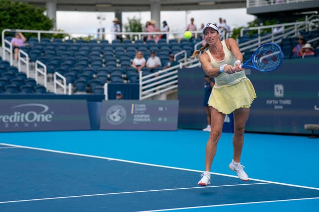 Cincinnati Open: Women s Doubles Quarterfinals Magali Kempen competes in the women s doubles quarterfinals at the Cincinnati Open in Mason, Ohio, on August 20, 2026. Mason Ohio United States  Copyright: xJasonxWhitmanx originalFilename:whitman-cincinna260820_npdrp.jpg