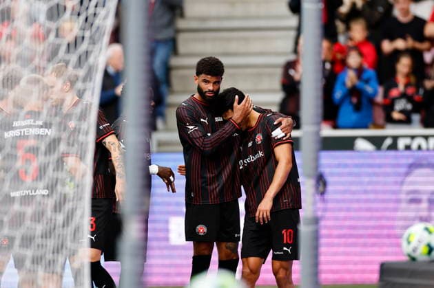 Denmark Conference League: FC Midtjylland - HNK Rijeka FC Midtjylland s Philip Billing and Gue-Sung Cho celebrates scoring a goal during the Conference League qualification match between FC Midtjylland and HNK Rijeka at MCH Arena in Herning on Thursday, August 20, 2026 , Herning Denmark *** Denmark Conference League FC Midtjylland HNK Rijeka FC Midtjylland s Philip Billing and Gue Sung Cho celebrate scoring a goal during the Conference League qualifying match between FC Midtjylland and HNK Rijeka at MCH Arena in Herning on Thursday, August 20, 2026, Herning, Denmark  Copyright: JohnnyxPedersenx spdk20260820-192229-L